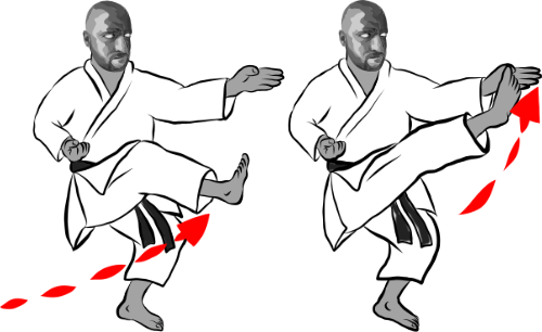 Mikazuki geri (Crescent Kick)